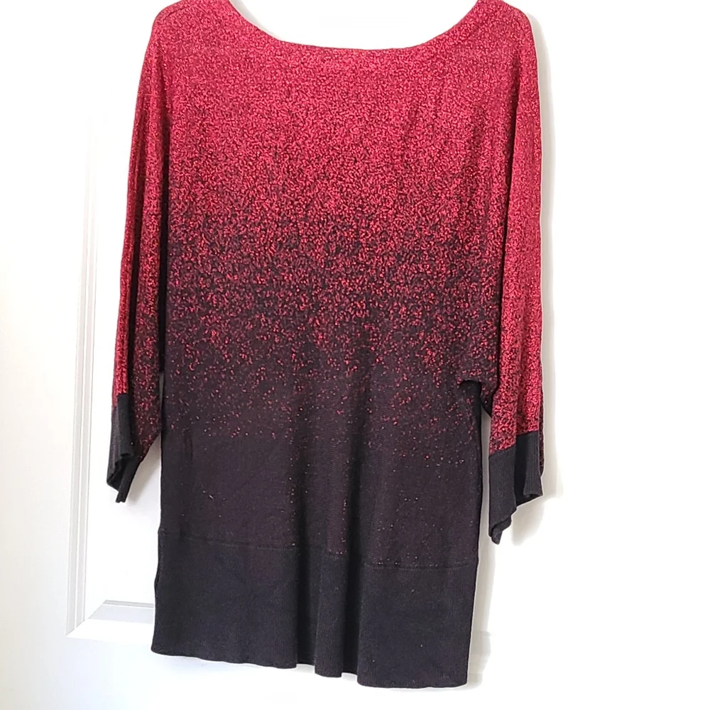 Xl sparkled red & black blouse - Picture 3 of 4